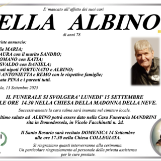 Pella Albino di anni 78