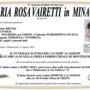 Maria Rosa Vairetti in Minacci di anni 88 Maria Rosa Vairetti in Minacci di anni 88