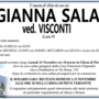 Gianna Sala ved. Visconti di anni 99
