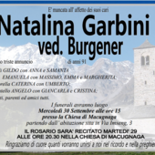 Natalina Garbini ved. Burgener di anni 91