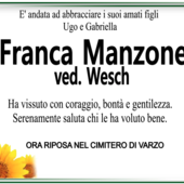 Franca Manzone ved. Wesch Franca Manzone ved. Wesch