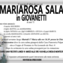 Mariarosa Sala in Giovanetti di anni 72 Mariarosa Sala in Giovanetti di anni 72