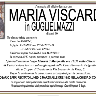 Maria Viscardi in Guglielmazzi di anni 90 Maria Viscardi in Guglielmazzi di anni 90