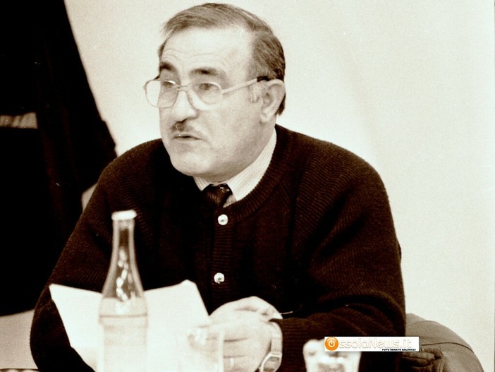 Guglielmo Tori , in una foto di archivio, quand'era assessore a Villadossola