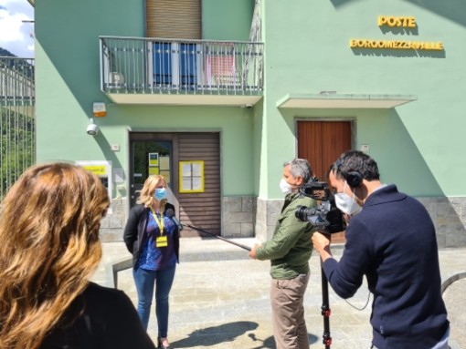Borgomezzavalle si trasforma in un set televisivo per il Tg di Poste Italiane