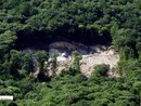 Una immagine della cava quando era ancora in attività
