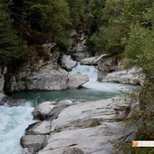 Il fiume Toce che corre tra le rocce di Verampio