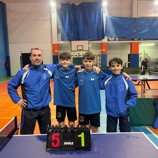 Nella foto da sinistra Marco Calella,  Lorenzo Zaretti, Federico Mocellini e Martin Cresci