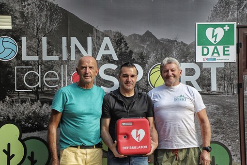 Villadossola, benefattrice anonima dona un defibrillatore alla Collinetta dello Sport