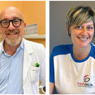Nella foto il dott. Andrea Capuano e la fisioterapista  Cristina Santovito