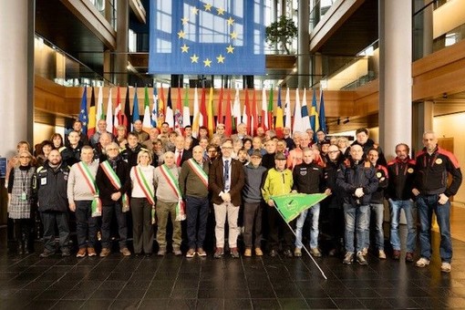 Delegazione di amministratori e associazioni del Vco al Parlamento Europeo
