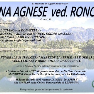 Zana Agnese ved. Ronchi di anni 98