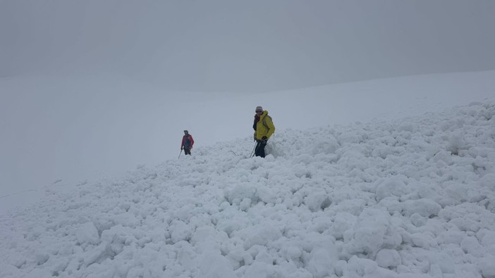 In salvo i due alpinisti bloccati sul versante valdostano del Monte Rosa