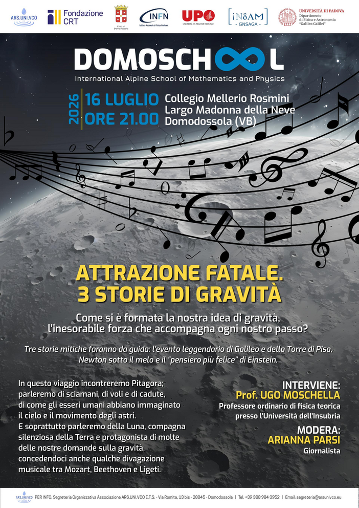Al Collegio Rosmini il professor Ugo Moschella racconta i segreti della gravità Al Collegio Rosmini il professor Ugo Moschella racconta i segreti della gravità