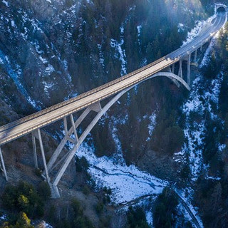 A9, il ponte di Bächgraben sul Passo del Sempione