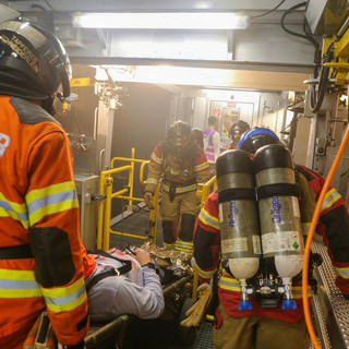 Alcuni momenti dell'esercitazione (foto Bls)