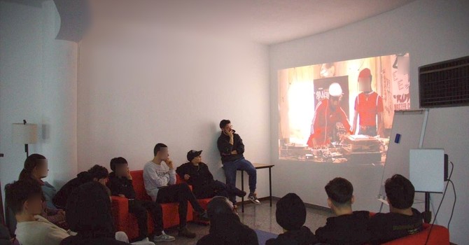 Un momento della prima lezione