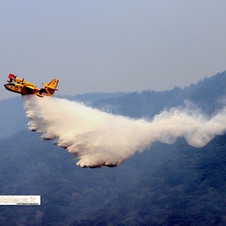 Incendi in Ossola, l'emergenza non è finita: nuovi focolai a Calasca e torna il Canadair