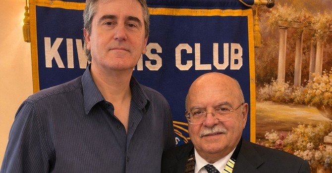 Michele Scaciga e il presidente del Kiwanis Federico Spinozzi
