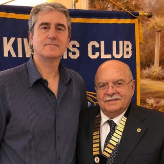 Michele Scaciga e il presidente del Kiwanis Federico Spinozzi