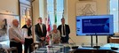 Da sinistra don Vincenzo Barone, Franco Falciola, Marco Guatta, Giulia Margaroli, Lucio Pizzi