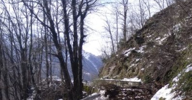La strada che sale a Monteossolano