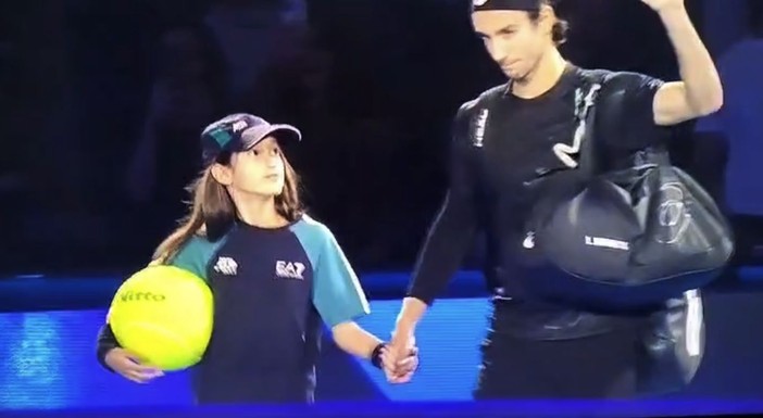 Dall'Ossola alle Nitto Atp Finals: la piccola Nicole in campo con Musetti Dall'Ossola alle Nitto Atp Finals: la piccola Nicole in campo con Musetti