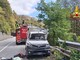 Mezzo di Conser Vco va sbattere sulla statale 337 della Valle VIgezzo. Conducente estratto dalle lamiere dai Vigili del fuoco