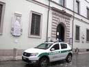 Cane lasciato al sole su un balcone a Domodossola