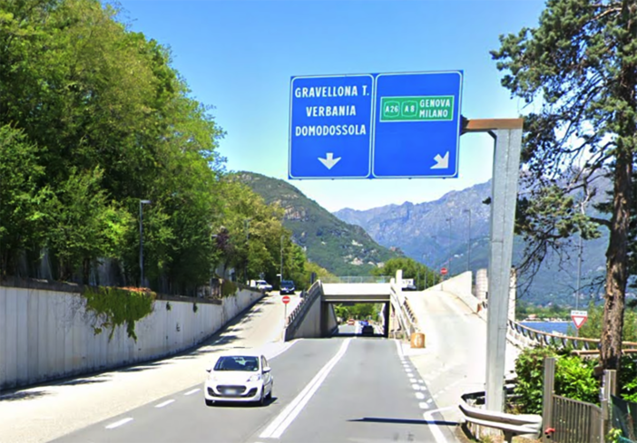 Autostrada A26, chiusa per una notte l'entrata di Baveno