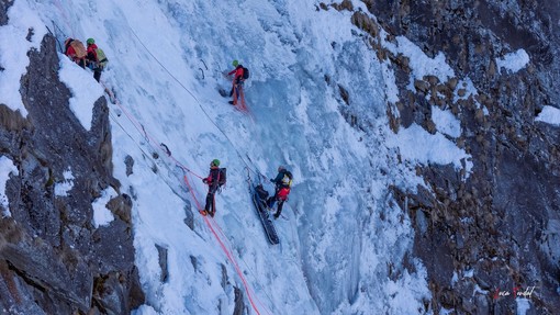 I tecnici del soccorso alpino piemontese in Ossola per il corso di mantenimento FOTO E VIDEO