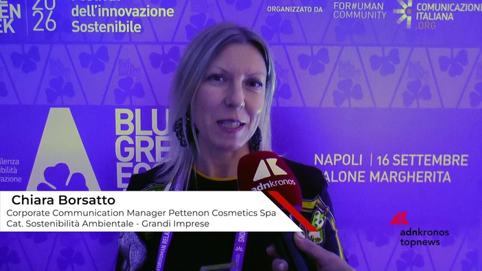 Blue Green Economy Award 2026: Borsatto (Pettenon Cosmetics), "la sostenibilità è nel nostro Dna: il premio ci motiva a fare di più"