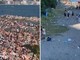 Napoli, assalto alle spiagge: prima la folla, poi i rifiuti - Video
