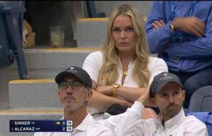 Sinner, c'è una super tifosa per la finale con Alcaraz: Lindsey Vonn nell'angolo di Jannik