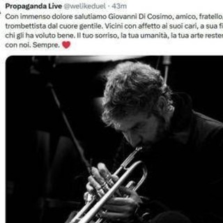 'Propaganda Live', è morto il trombettista Giovanni Di Cosimo: aveva 61 anni