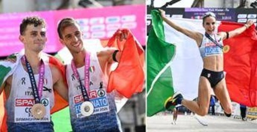 Europei atletica, tre medaglie per Italia nella mezza maratona di marcia: argento per Fortunato e Mihai, bronzo per Cosi