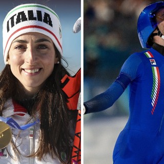 Vittozzi e Ghiotto portabandiera Italia a cerimonia chiusura Milano-Cortina