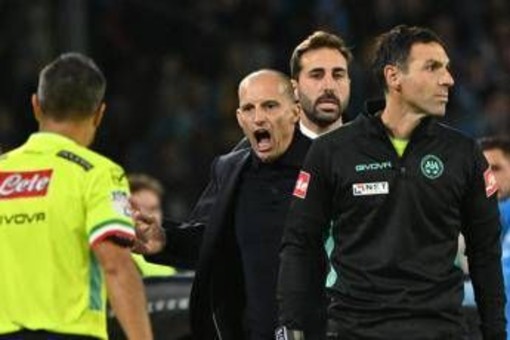 Stangata per Allegri, due giornate di squalifica e multa dopo l'espulsione con la Roma