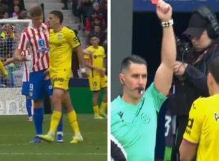 Tocca genitali di Sorloth e viene espulso, cos'è successo in Atletico Madrid-Getafe Tocca genitali di Sorloth e viene espulso, cos'è successo in Atletico Madrid-Getafe