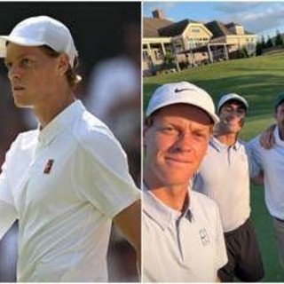 Sinner passione... golf: Jannik in campo con Vagnozzi e Cahill