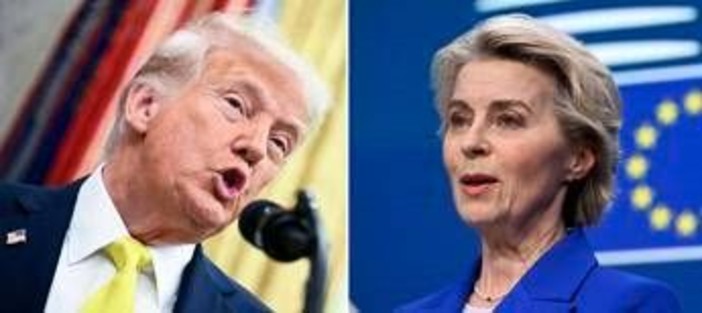 Ue, possibile incontro von der Leyen-Trump sabato a Roma